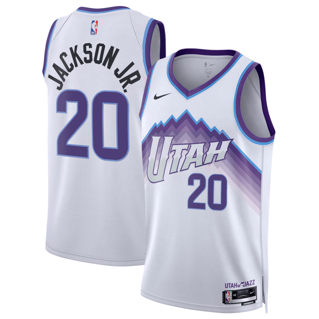 Unisex Utah Jazz Jaren Jackson Jr. Nike White Swingman Jersey - Association Edition - Jersey