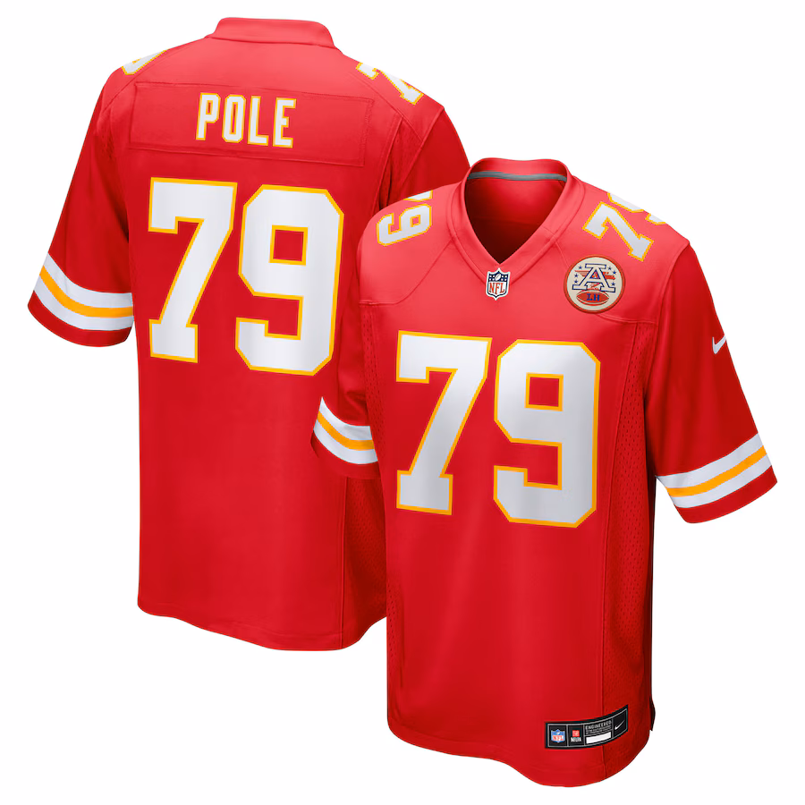 Men's Kansas City Chiefs Esa Pole Nike Red Team Game Jersey - Jersey