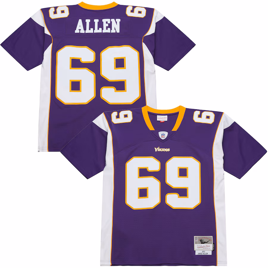 Men's Minnesota Vikings Jared Allen Mitchell & Ness Purple 2011 Legacy Replica Jersey - Jersey