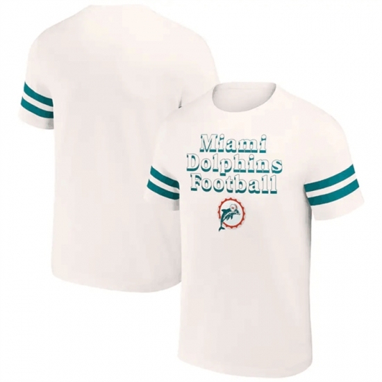 Men's Miami Dolphins Cream X Darius Rucker Collection Vintage T Shirt - Jersey
