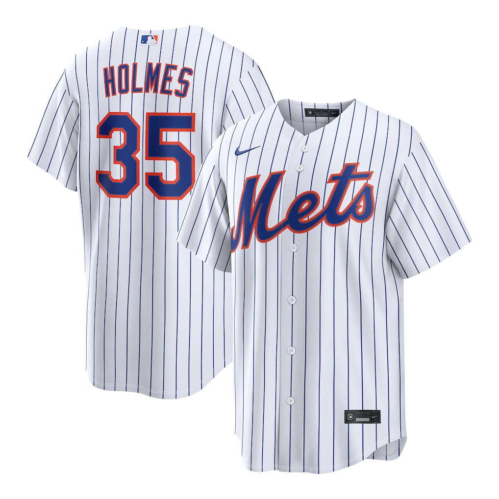 Men's New York Mets Clay Holmes Nike White Home Replica Jersey - Jersey
