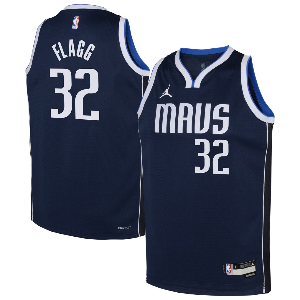 Youth Dallas Mavericks Cooper Flagg Jordan Brand Navy Swingman Jersey - Statement Edition - Jersey