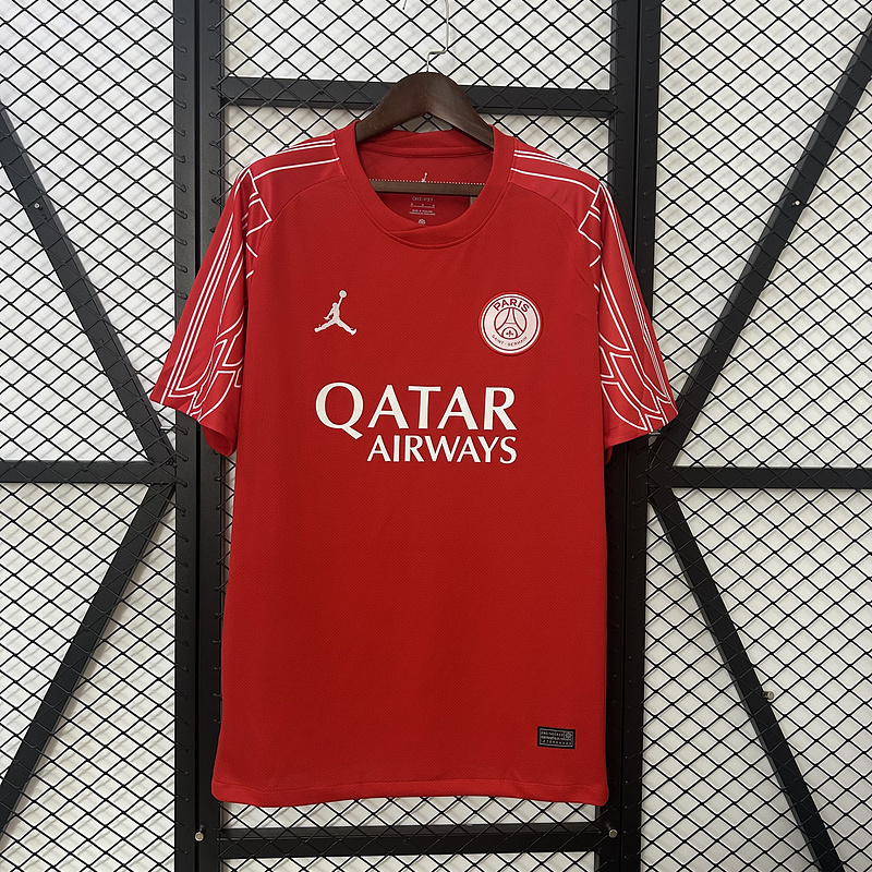 PSG Soccer Jersey Red Custom Shirt 2025/26 - Jersey