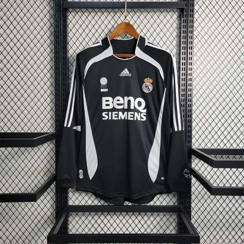Real Madrid Retro Jersey Away Long Sleeve Custom Soccer Shirt 2006/07 - Jersey