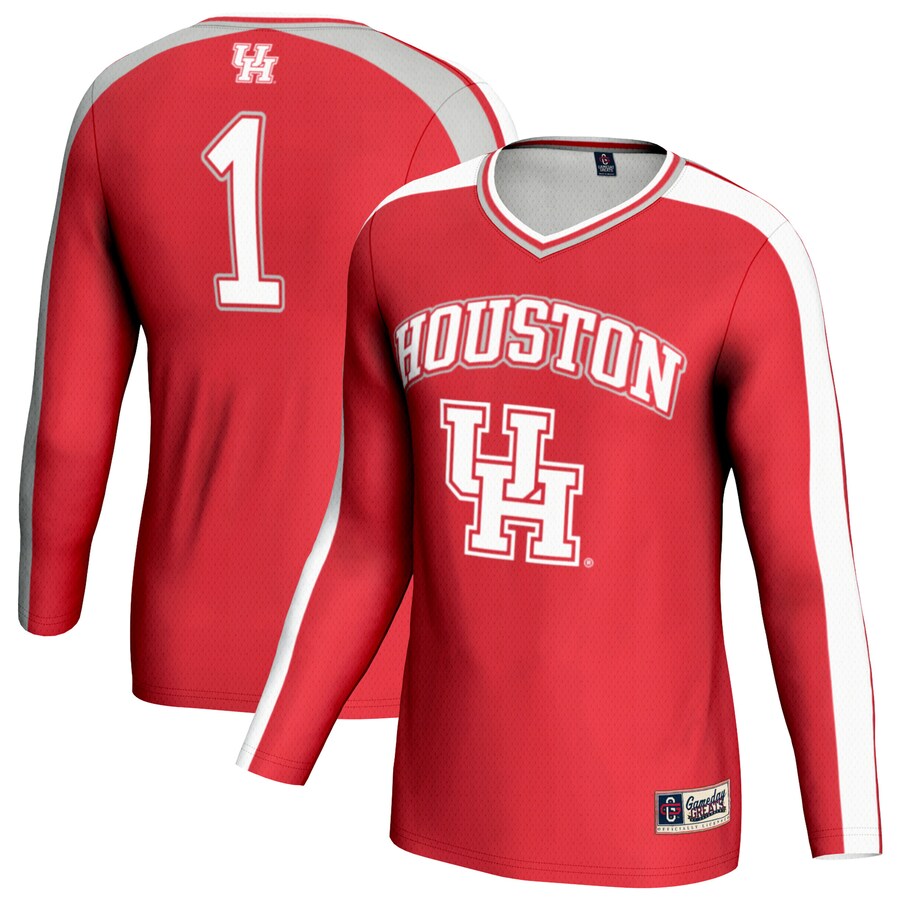 Youth GameDay Greats Red Houston Cougars #1 Lightweight Volleyball Fashion Jersey - Jersey
