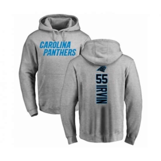 Football Carolina Panthers #55 Bruce Irvin Ash Backer Pullover Hoodie - Jersey