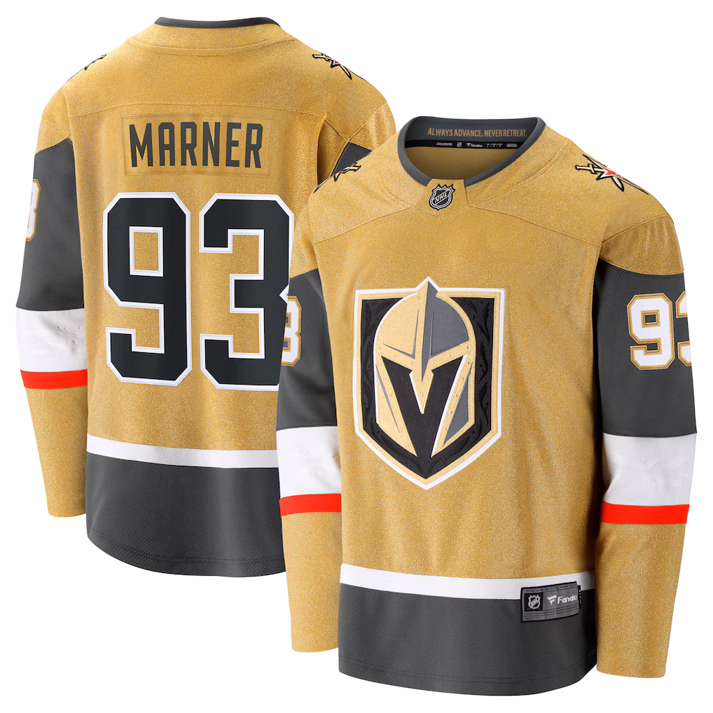 Men's Vegas Golden Knights Mitch Marner Fanatics Gold Home Breakaway Jersey - Jersey