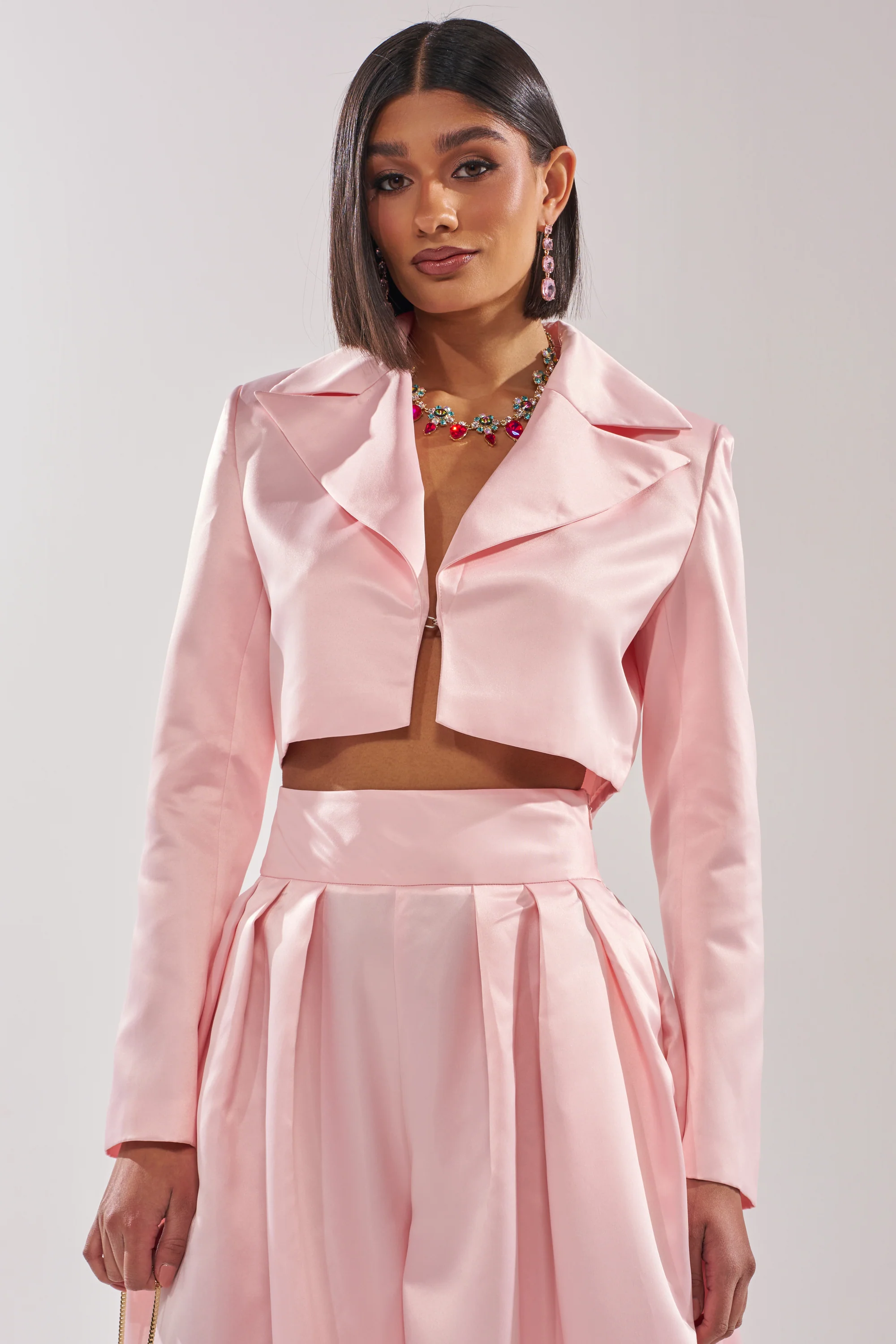 LILA SATIN BLAZER - Akira Wear