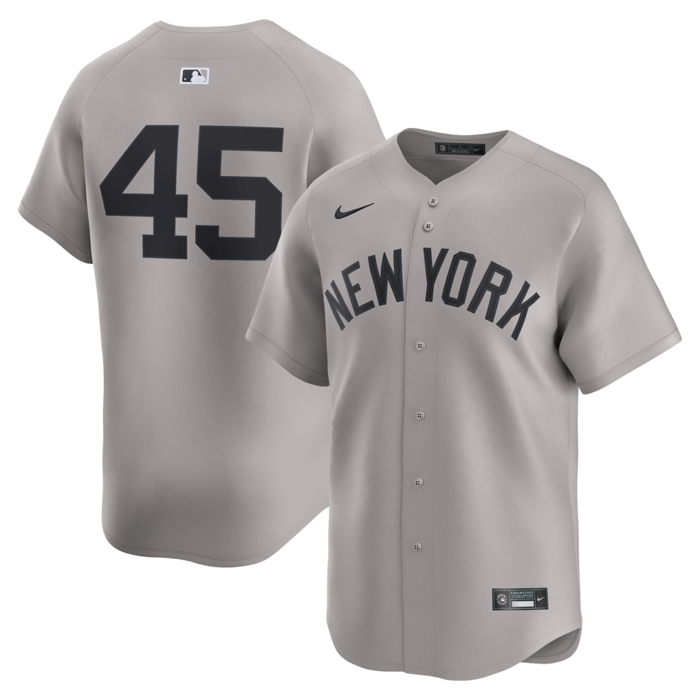 Men's New York Yankees Gerrit Cole Nike Gray Road Limited Player Jersey - Jersey