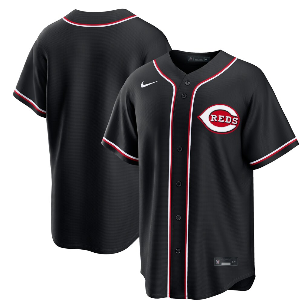 Men's Cincinnati Reds  Nike Fashion Replica Black Out Jersey - Jersey