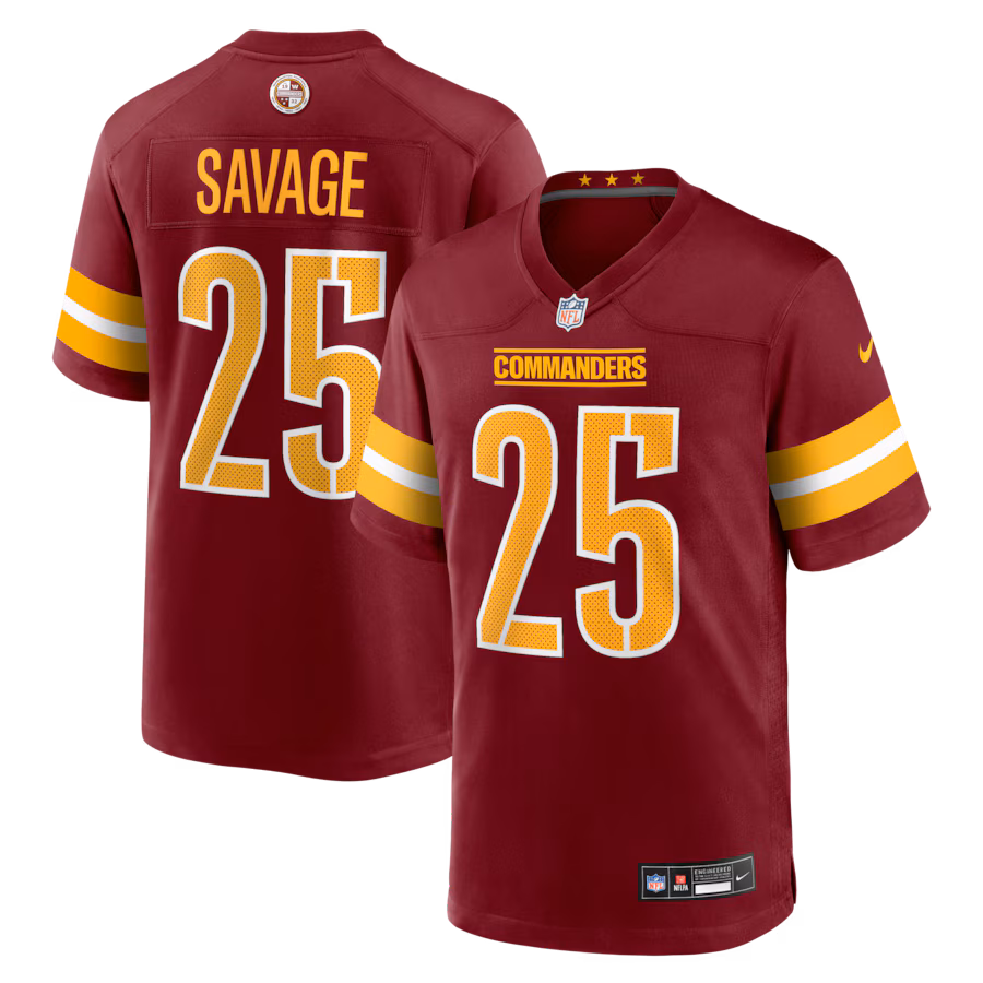 Men's Washington Commanders Darnell Savage Nike Burgundy Team Game Jersey - Jersey