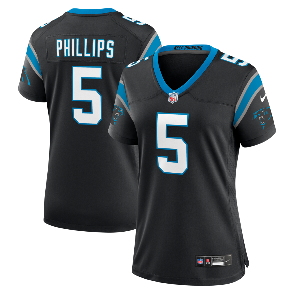 Women's Carolina Panthers Jaelan Phillips Nike Black Team Game Jersey - Jersey