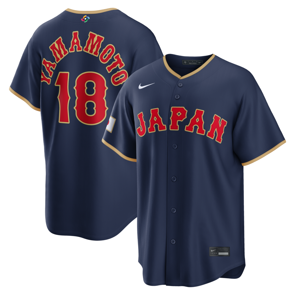 Men's Japan Baseball Yoshinobu Yamamoto Nike Navy 2026 World Baseball Classic Road Stadium Jersey - Jersey