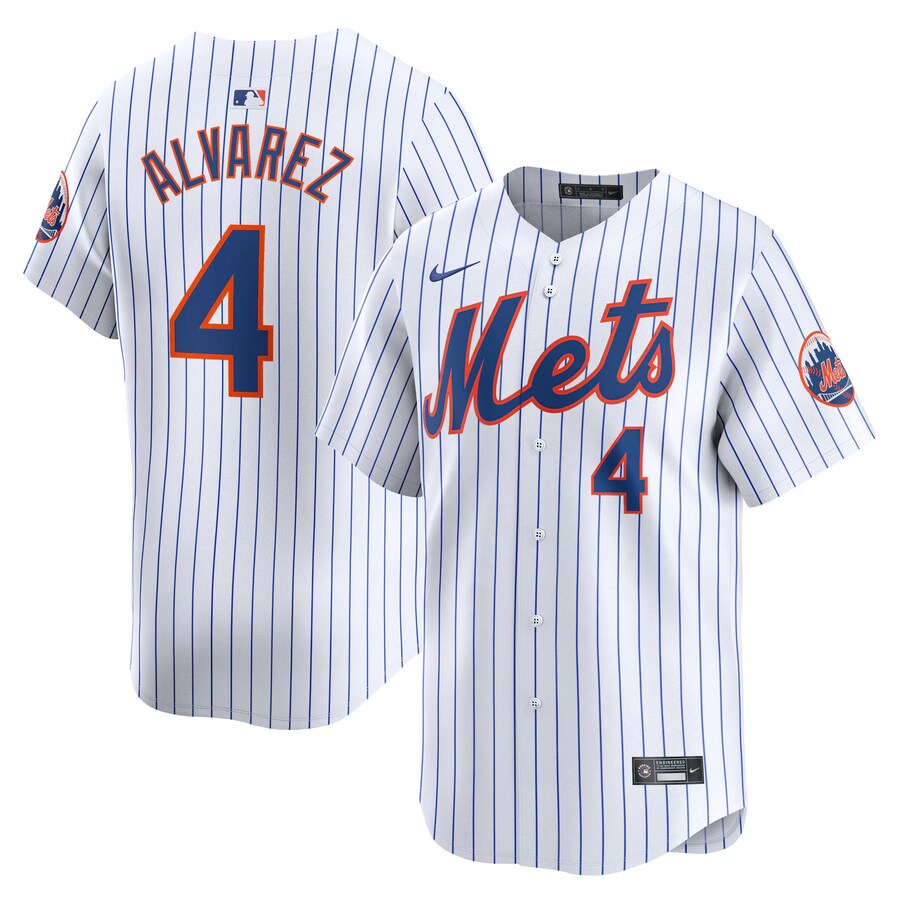 Youth New York Mets Francisco Alvarez Nike White Home Limited Player Jersey - Jersey