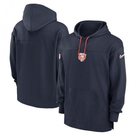 Men's Chicago Bears Navy Performance Pullover Hoodie - Jersey