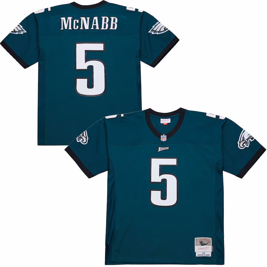 Men's Philadelphia Eagles Donovan McNabb Mitchell & Ness Midnight Green 1999 Legacy Replica Jersey - Jersey