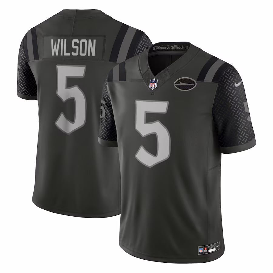 Men's New York Jets Garrett Wilson Nike Gotham Green 2025 Rivalries Collection Limited Jersey - Jersey