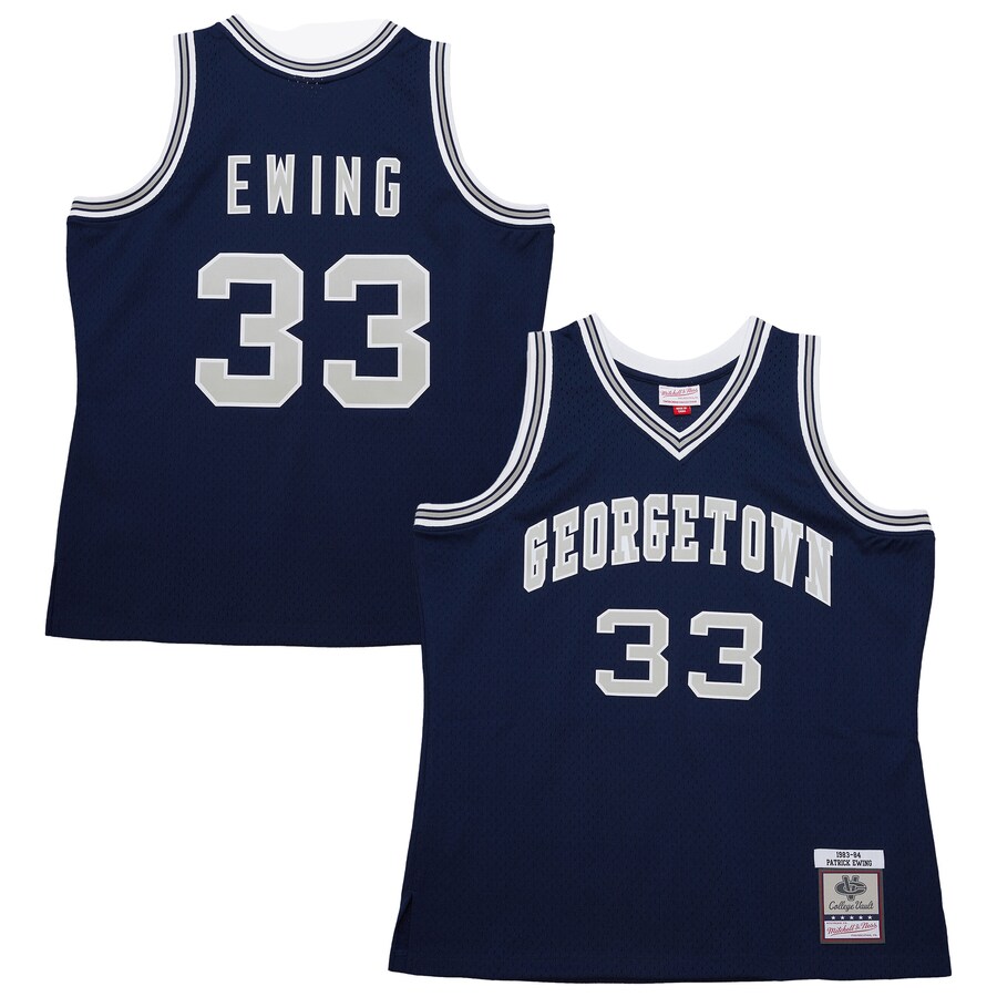 Men's Patrick Ewing Navy Georgetown Hoyas 1983/84 Jersey - Jersey