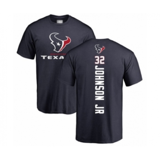 Football Houston Texans #32 Lonnie Johnson Navy Blue Backer T-Shirt - Jersey