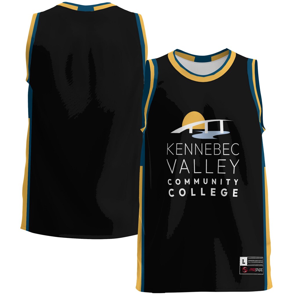 Men's GameDay Greats Black Kennebec Valley Community College Lightweight Basketball Jersey - Jersey
