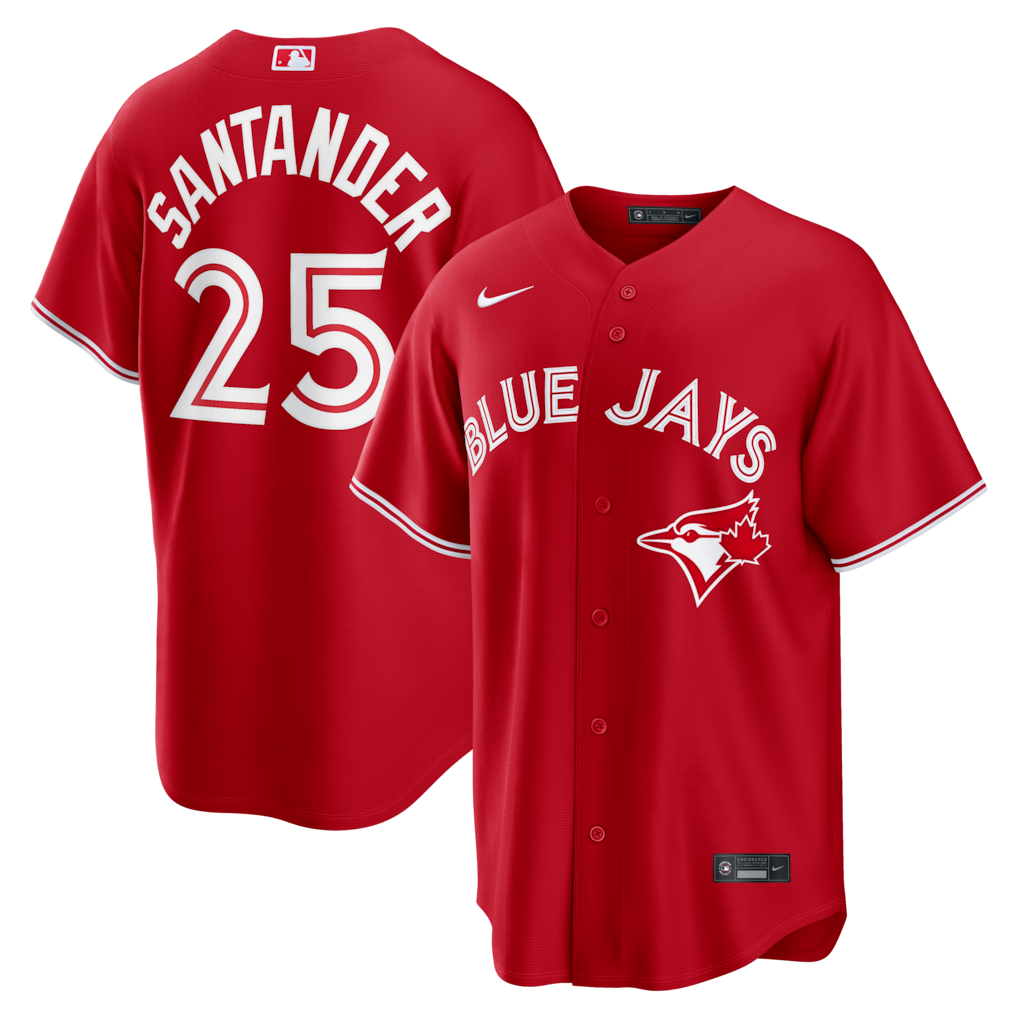 Men's Toronto Blue Jays Anthony Santander Nike Red Canada Day Replica Jersey - Jersey