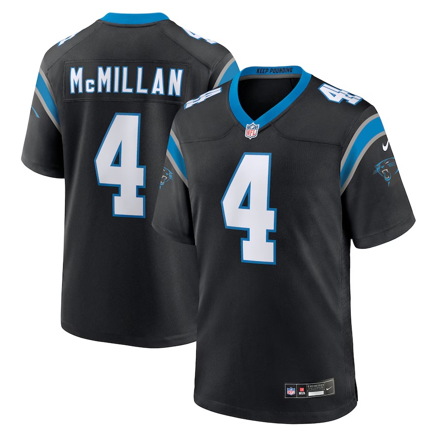 Youth Carolina Panthers Tetairoa McMillan Nike Black Game Jersey - Jersey