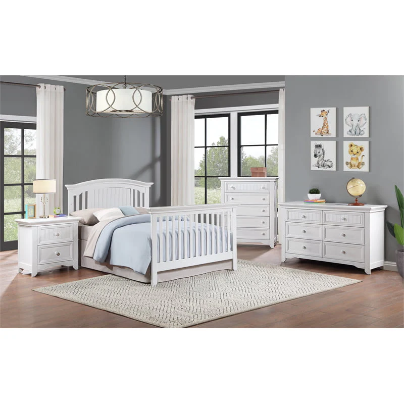 Suite Bebe Winchester Traditional Wood Nightstand in White Finish