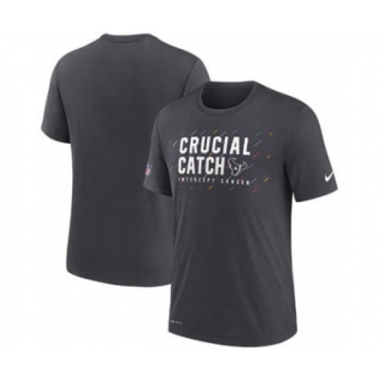 Men's Houston Texans Charcoal 2021 Crucial Catch Performance T-Shirt - Jersey