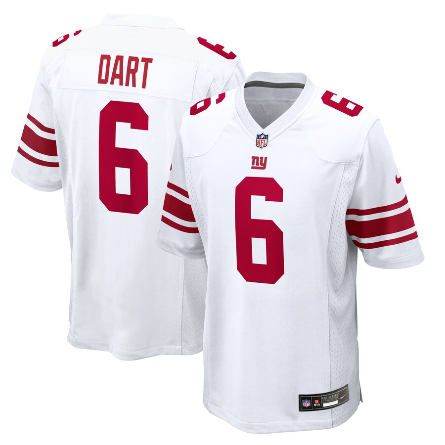 Men's New York Giants Jaxson Dart Nike White Game Jersey - Jersey