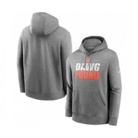 Men's Cleveland Browns Heathered Gray Fan Gear Local Club Pullover Hoodie - Jersey