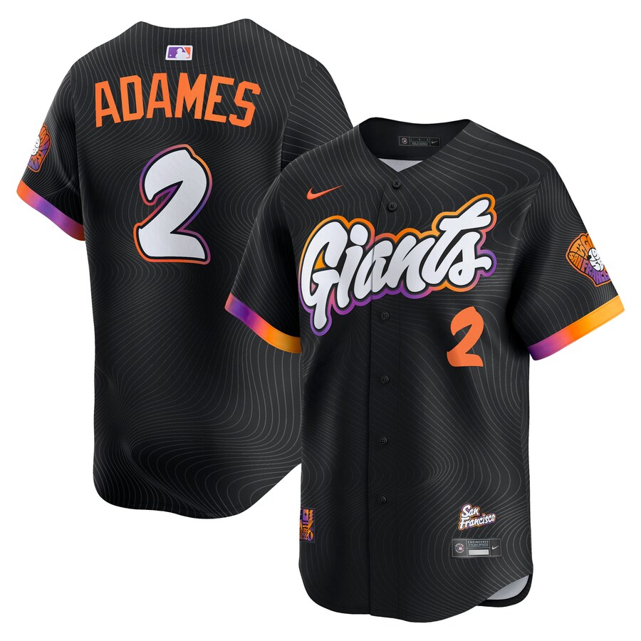 Men's San Francisco Giants Willy Adames Nike Black 2025 City Connect Limited Player Jersey - Jersey
