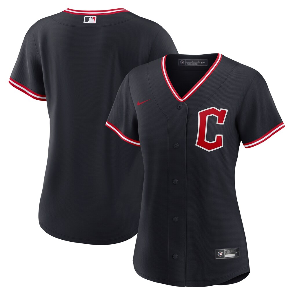 Women's  Cleveland Guardians Nike Navy Alternate Replica Jersey - Jersey