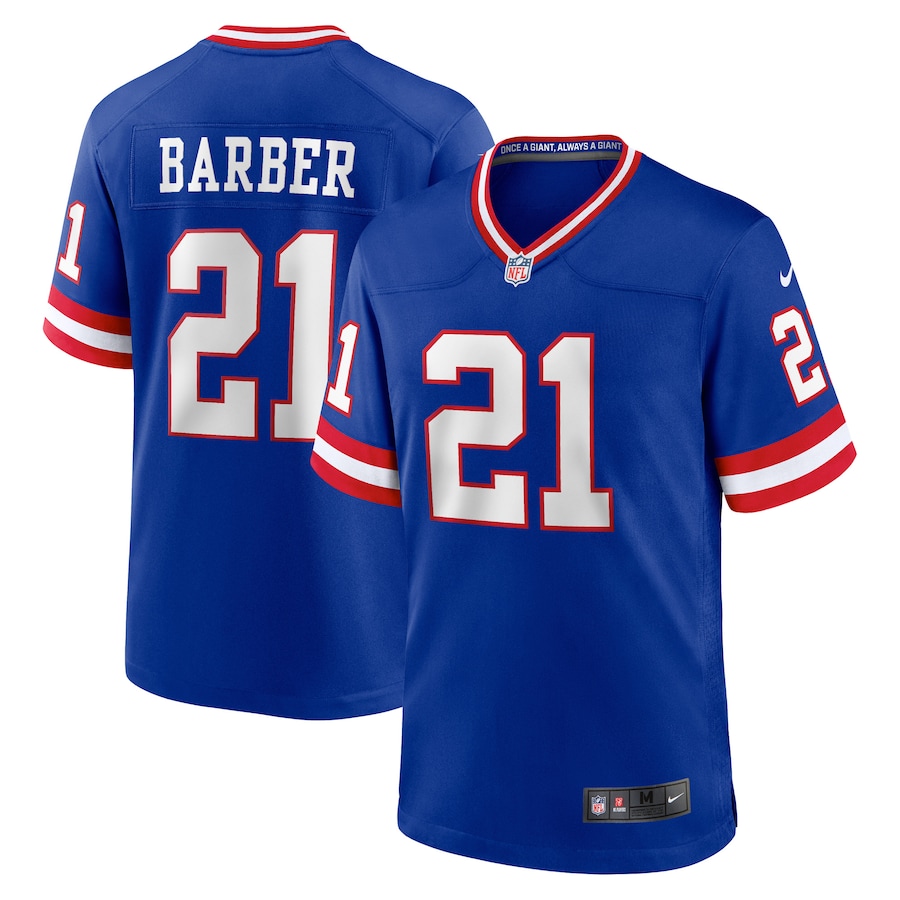 Men's New York Giants Tiki Barber Nike Royal Retired Player Alternate Game Jersey - Jersey