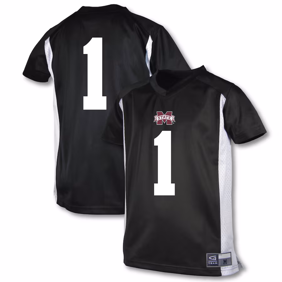 Youth Garb #1 Black Mississippi State Bulldogs Football Jersey - Jersey