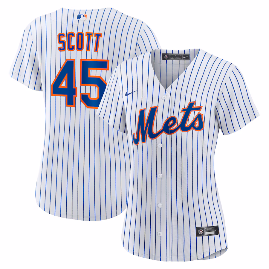 Women's New York Mets Christian Scott Nike White Home Replica Jersey - Jersey