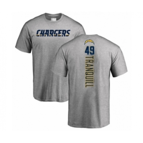 Football Los Angeles Chargers #49 Drue Tranquill Ash Backer T-Shirt - Jersey
