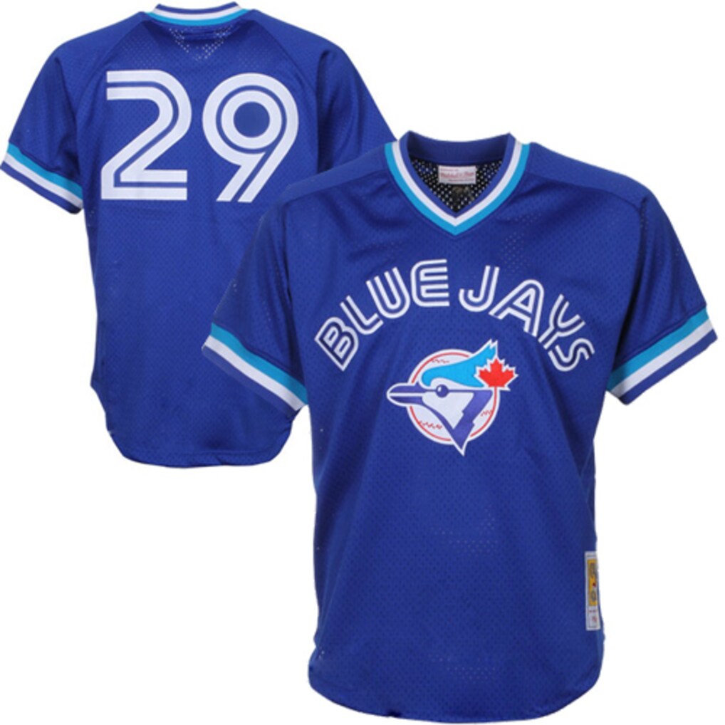 Men's Toronto Blue Jays Joe Carter Mitchell & Ness Royal Authentic Batting Practice Jersey - Jersey