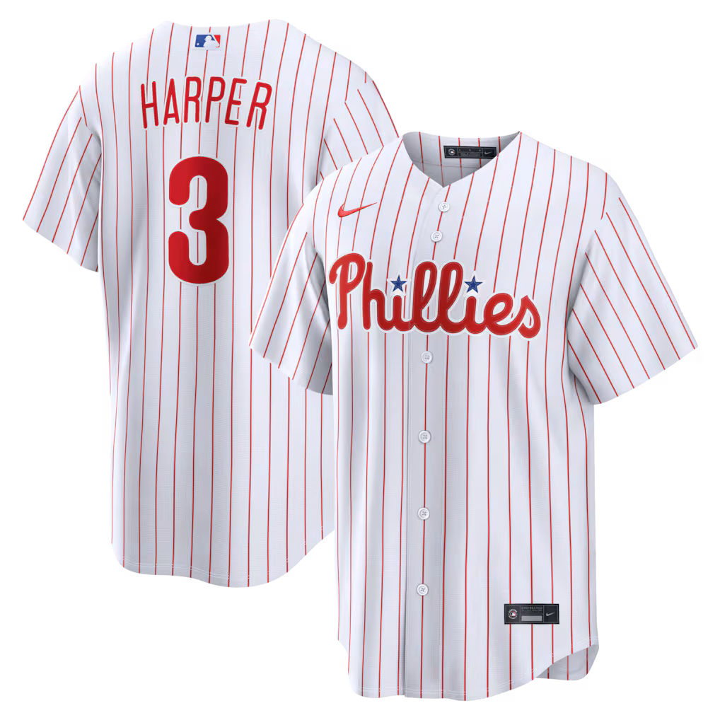 Men's Philadelphia Phillies Bryce Harper Nike White Home Replica Jersey - Jersey