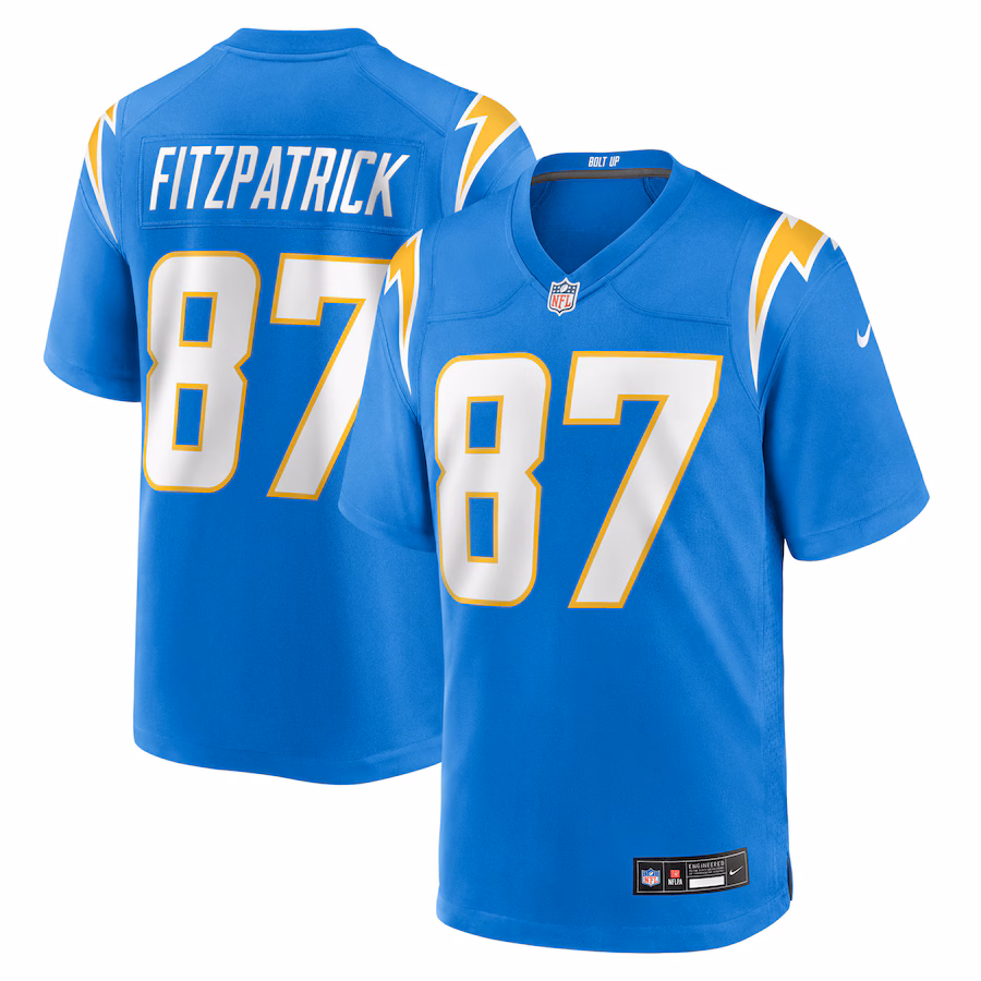 Men's Los Angeles Chargers Dez Fitzpatrick Nike Powder Blue Team Game Jersey - Jersey