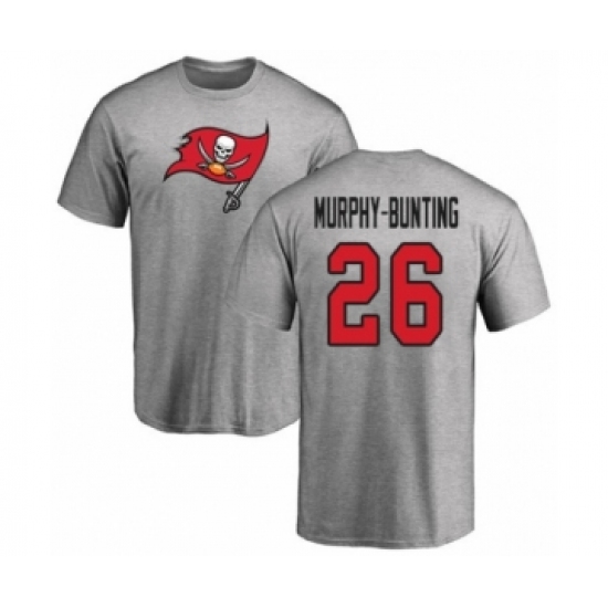 Football Tampa Bay Buccaneers #26 Sean Murphy-Bunting Ash Name & Number Logo T-Shirt - Jersey