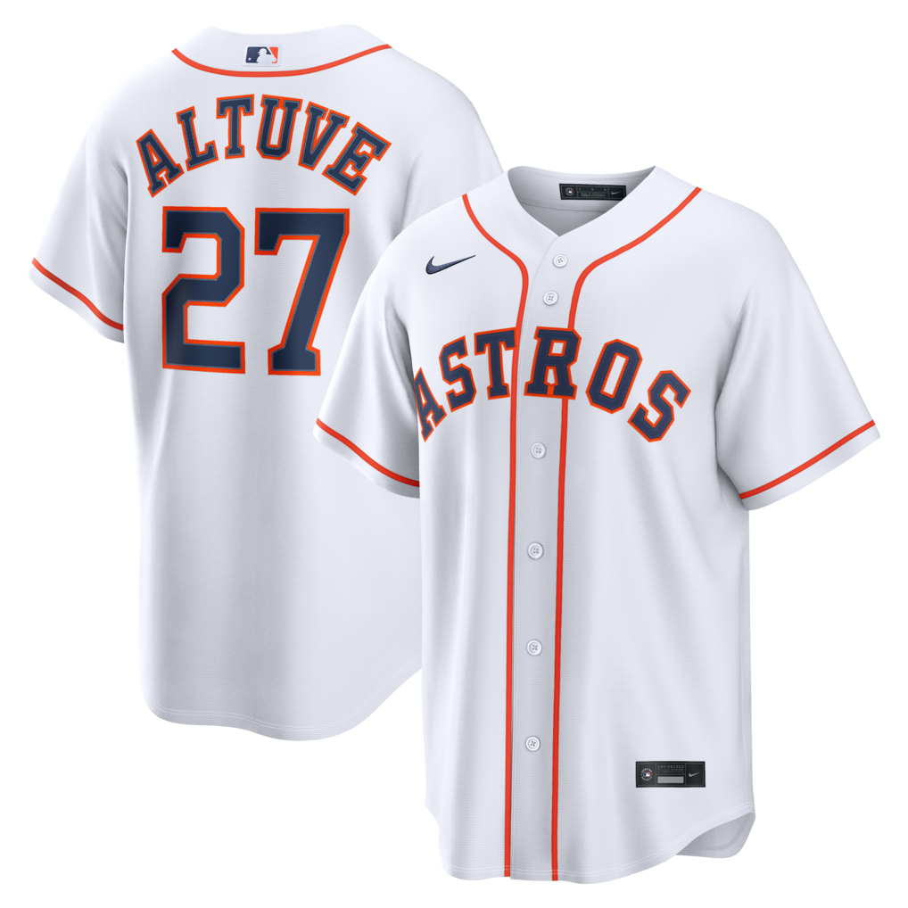 Men's Houston Astros Jose Altuve Nike White Home Replica Jersey - Jersey