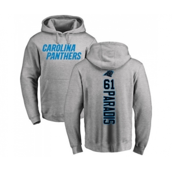 Football Carolina Panthers #61 Matt Paradis Ash Backer Pullover Hoodie - Jersey