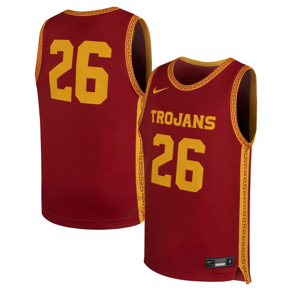 Youth Nike #26 Cardinal USC Trojans Replica Basketball Jersey - Jersey