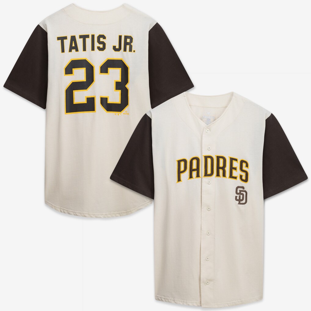 Men's San Diego Padres Profile Cream/Brown Big & Tall Two-Color Fashion Jersey - Jersey