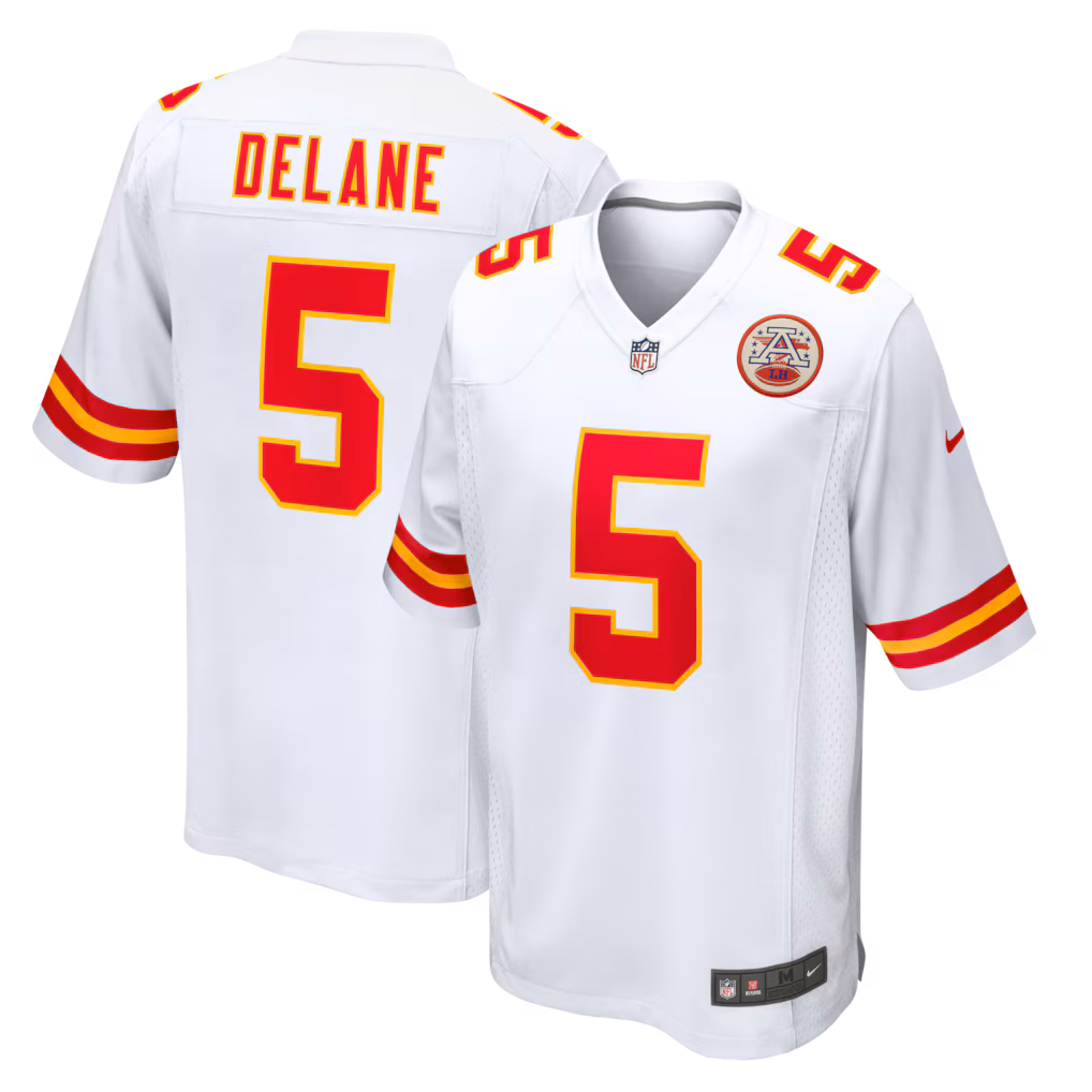 Men's Kansas City Chiefs Mansoor Delane Nike White Game Jersey - Jersey