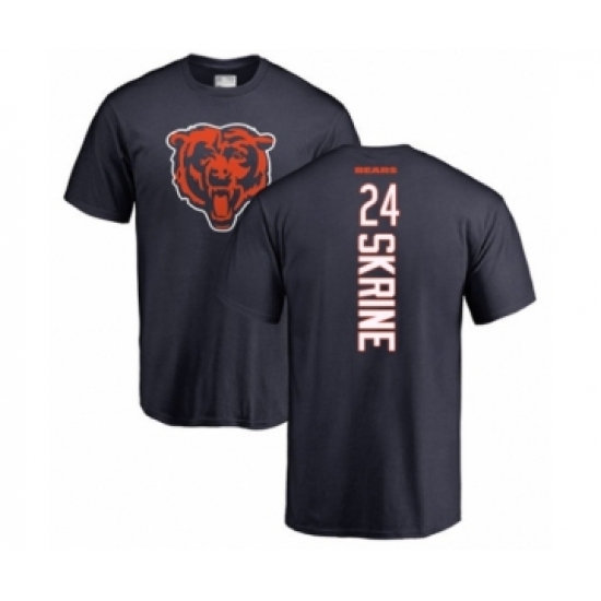 Football Chicago Bears #24 Buster Skrine Navy Blue Backer T-Shirt - Jersey