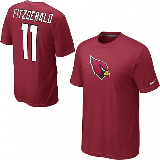 Nike Arizona Cardinals #11 Larry Fitzgerald Name & Number NFL T-Shirt Red - Jersey