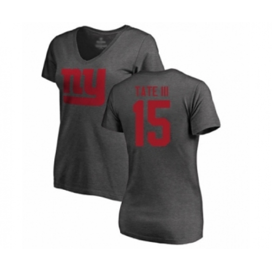 Football Women's New York Giants #15 Golden Tate III Ash One Color T-Shirt - Jersey