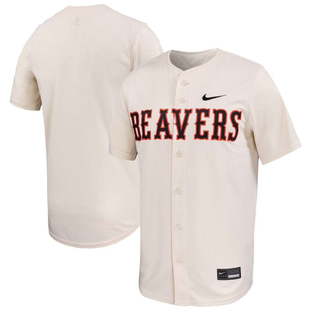 Men's Nike Natural Oregon State Beavers Limited Baseball Jersey - Jersey