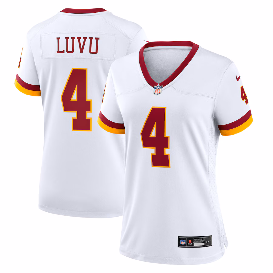 Women's Washington Commanders Frankie Luvu Nike White Game Super Bowl Era Jersey - Jersey